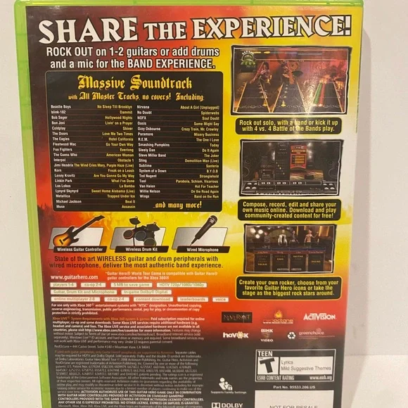 XBOX 360 Guitar Hero and Guitar Hero 2 video games - Picture 4 of 6